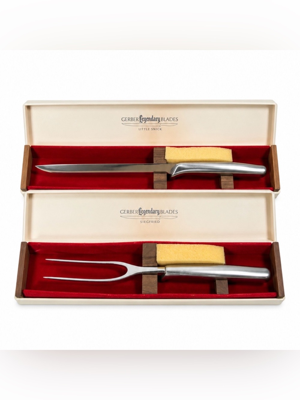 Vintage Gerber Legendary Blades Mid-Century Carving Set (MCM)